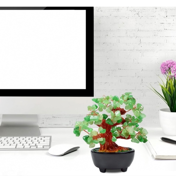 Feng Shui Natural Grade AAA Adventurine Bonzai Tree - Picture 2 of 5